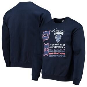 Howard University Bison HU Navy Blue Pullover Crewneck Sweatshirt Men’s 3XL